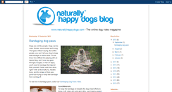 Desktop Screenshot of blog.naturallyhappydogs.com
